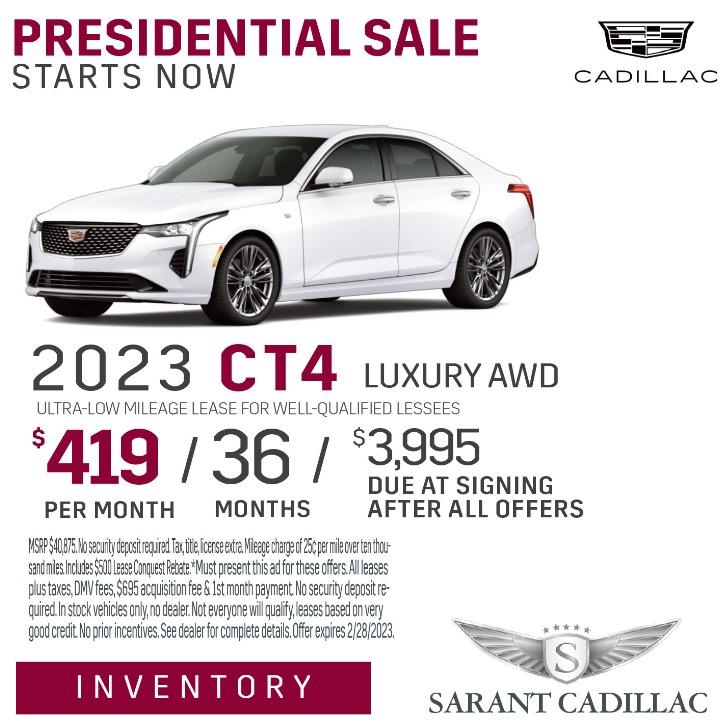 Sarant Cadillac is a FARMINGDALE Cadillac dealer and a new car and used