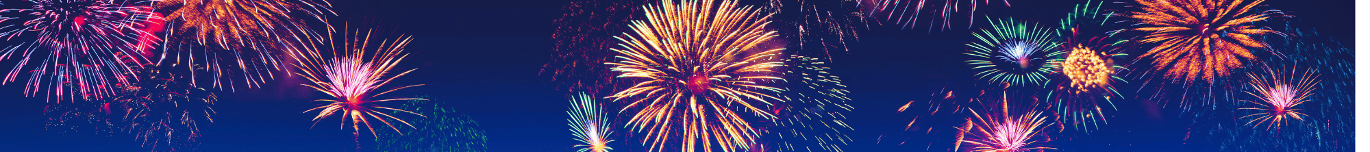 Fireworks in the night sky, July 4th