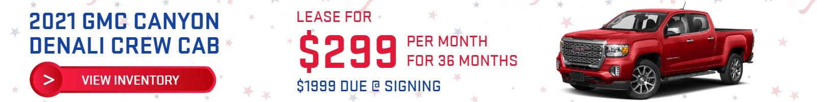 $299 for 36 Months with $1999 Due @ Signing