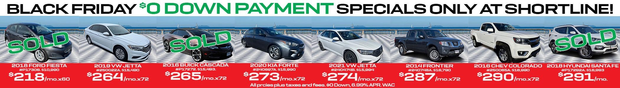 Get a great payment on a Black Friday Special at Shortline