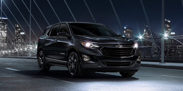 2020 Chevrolet Equinox Midnight Edition with 19 inch gloss black wheels