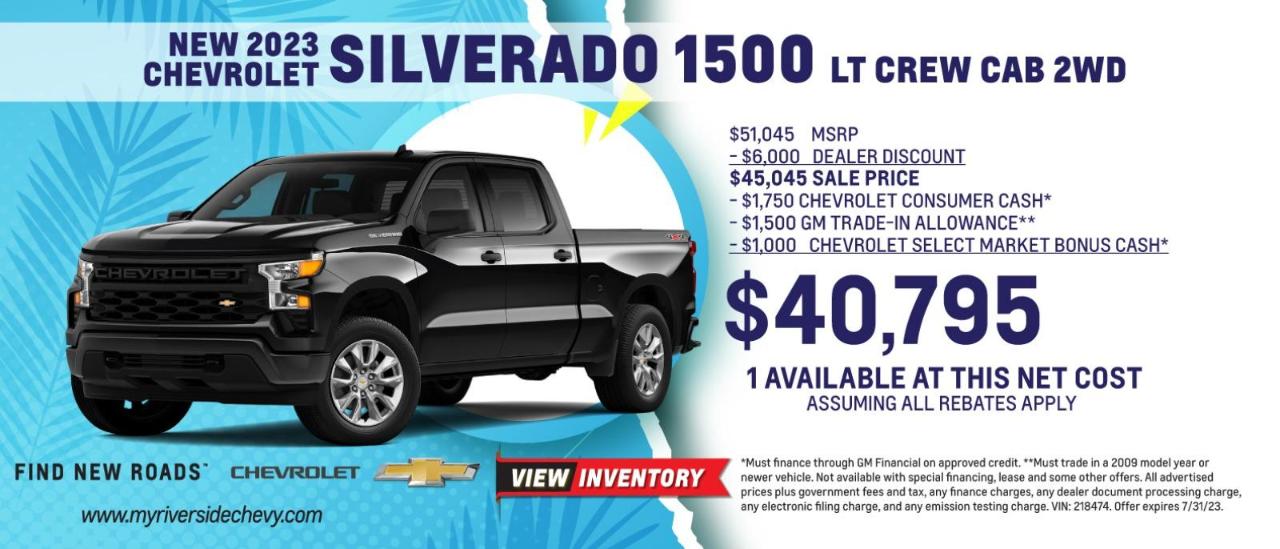 Riverside Chevrolet Vehicle Specials