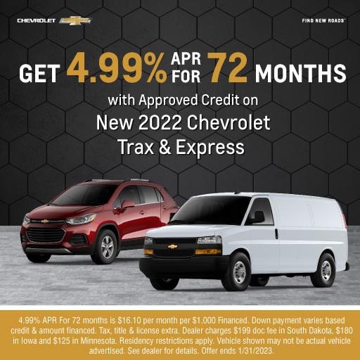 Billion Chevrolet is a SIOUX FALLS Chevrolet dealer and a new car and