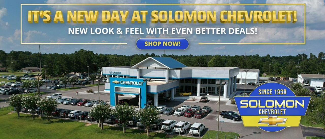 Shop at Solomon Chevrolet Car Dealership in Dothan, AL