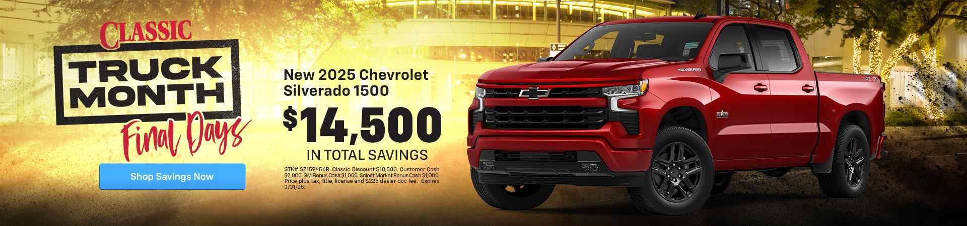 Silverado on sale now