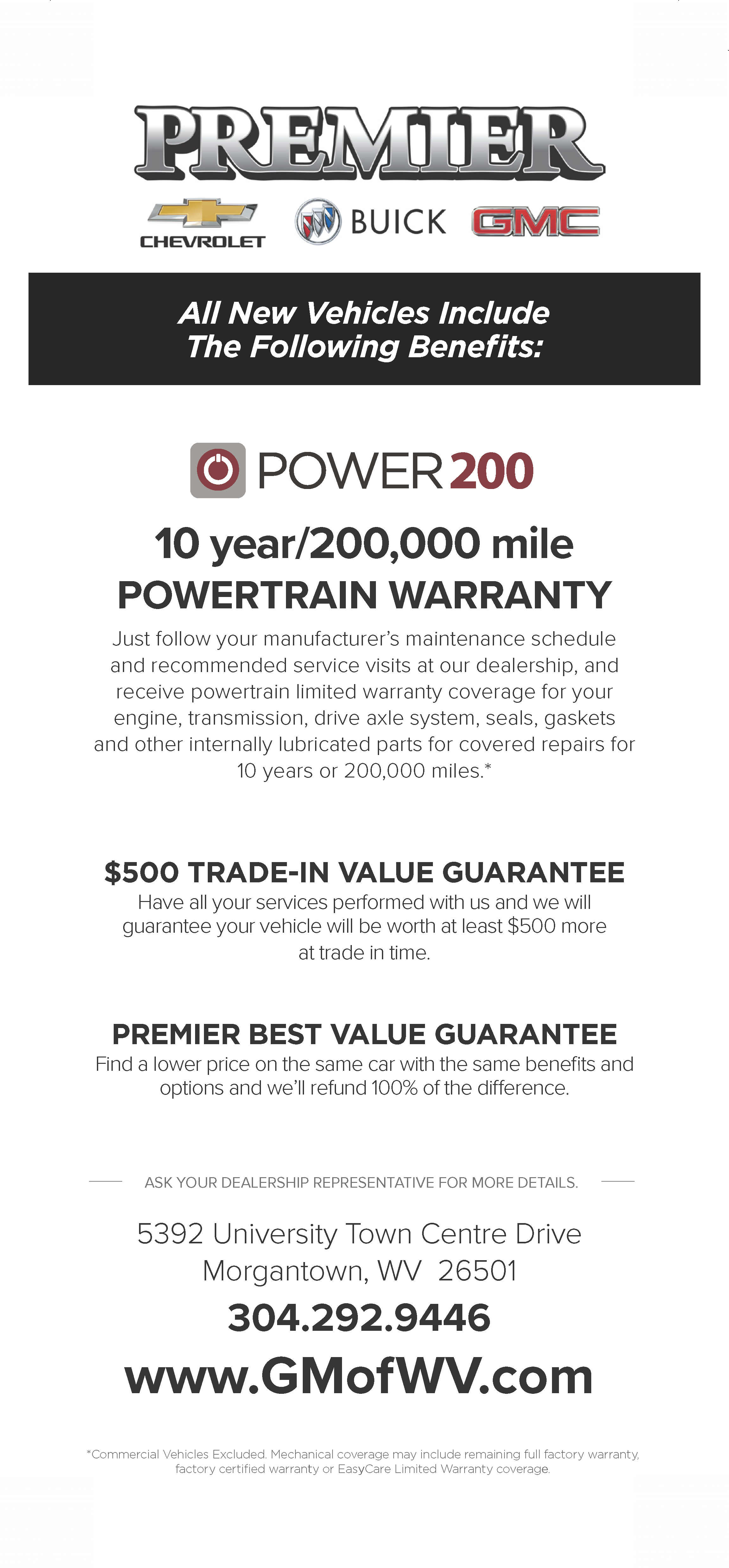 Power 200 Warranty Gm Powertrain Warranty Service Nearby