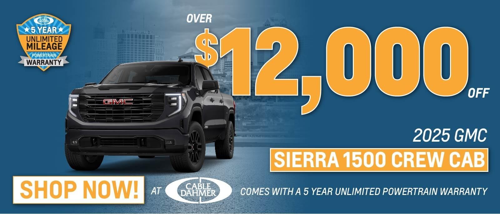 2025 Sierra 1500 Crew Cab
Over $12,000 off