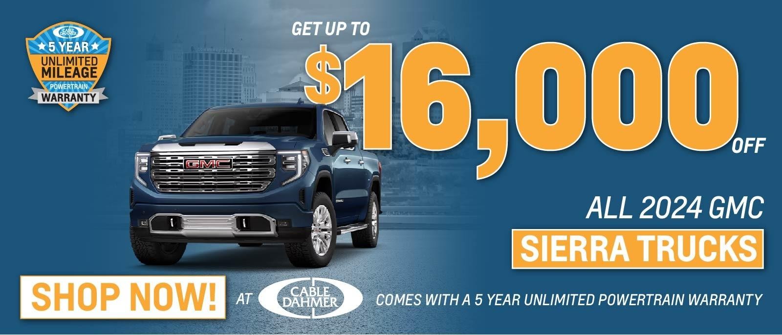 All 2024 Sierra Trucks
Up to $16,000 off