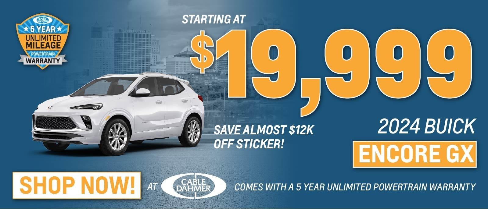 2024 Buick Encore GX
Starting at $19,999