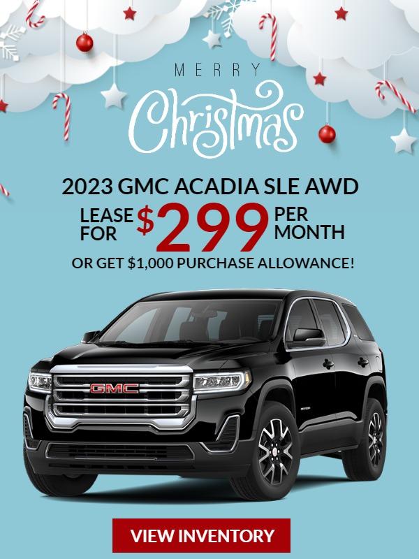 2023 Acadia SLE $299/Month Lease Offer