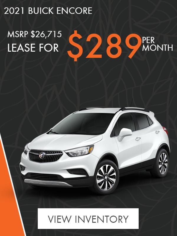 2021 Buick Encore GX
LEASE $289/month for 39 months. $1000 due at signing