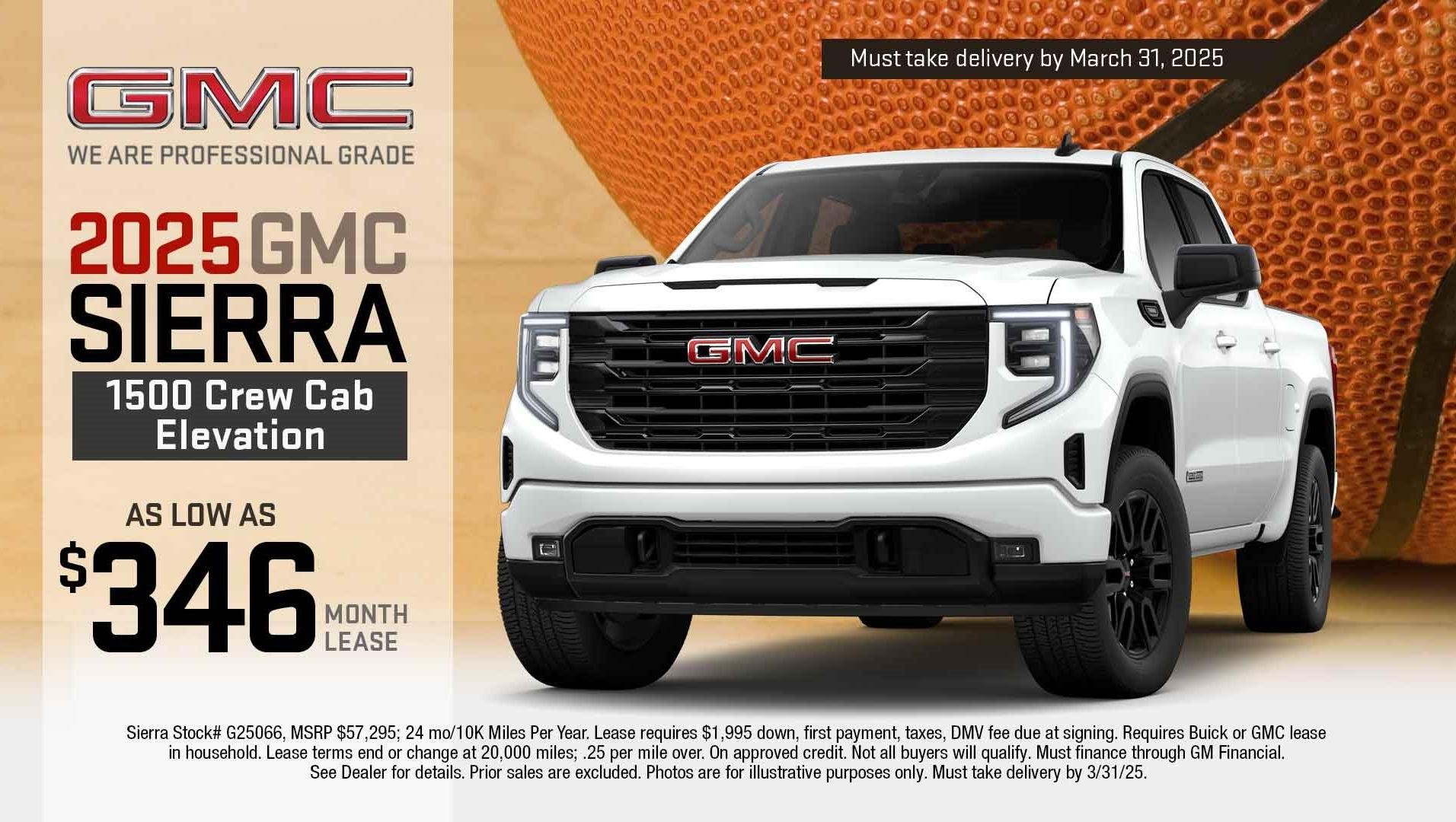 2025 GMC Sierra 1500 Crew Cab Elevation as low as $346/month