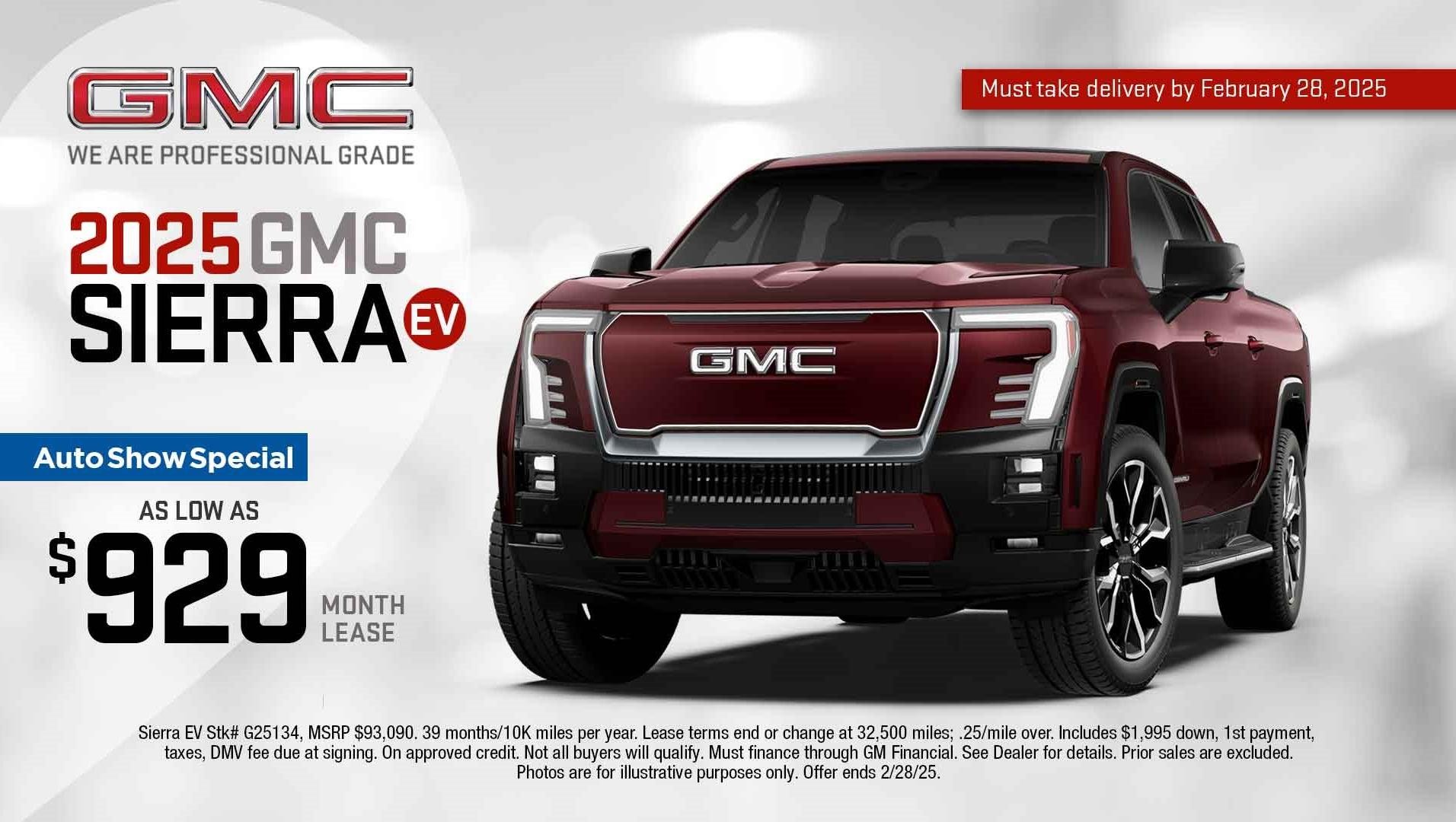 2025 GMC Sierra EV as low as $929/month lease