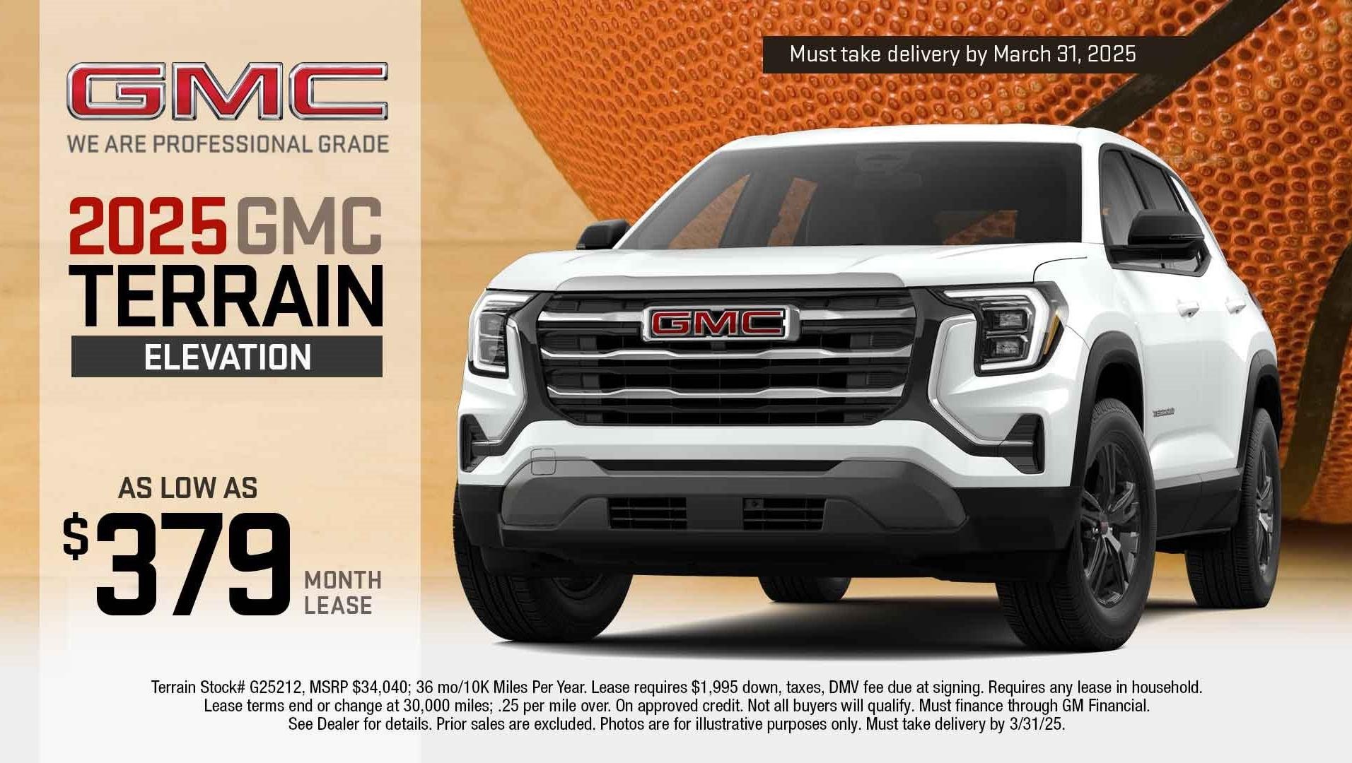 2025 GMC Terrain Elevation as low as $379/month lease