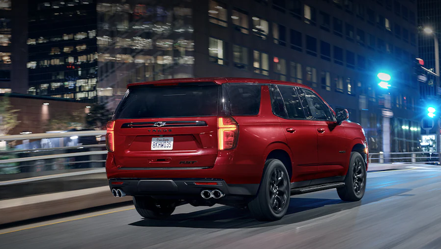 2023 Chevrolet Tahoe Rear Driving at Night