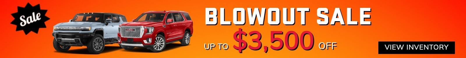 Blowout Sale", "Up to $3,500