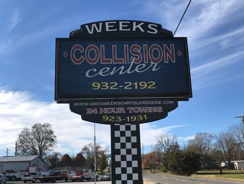 WEEKS Collision Center Sign WEEKS Collision Center Sign