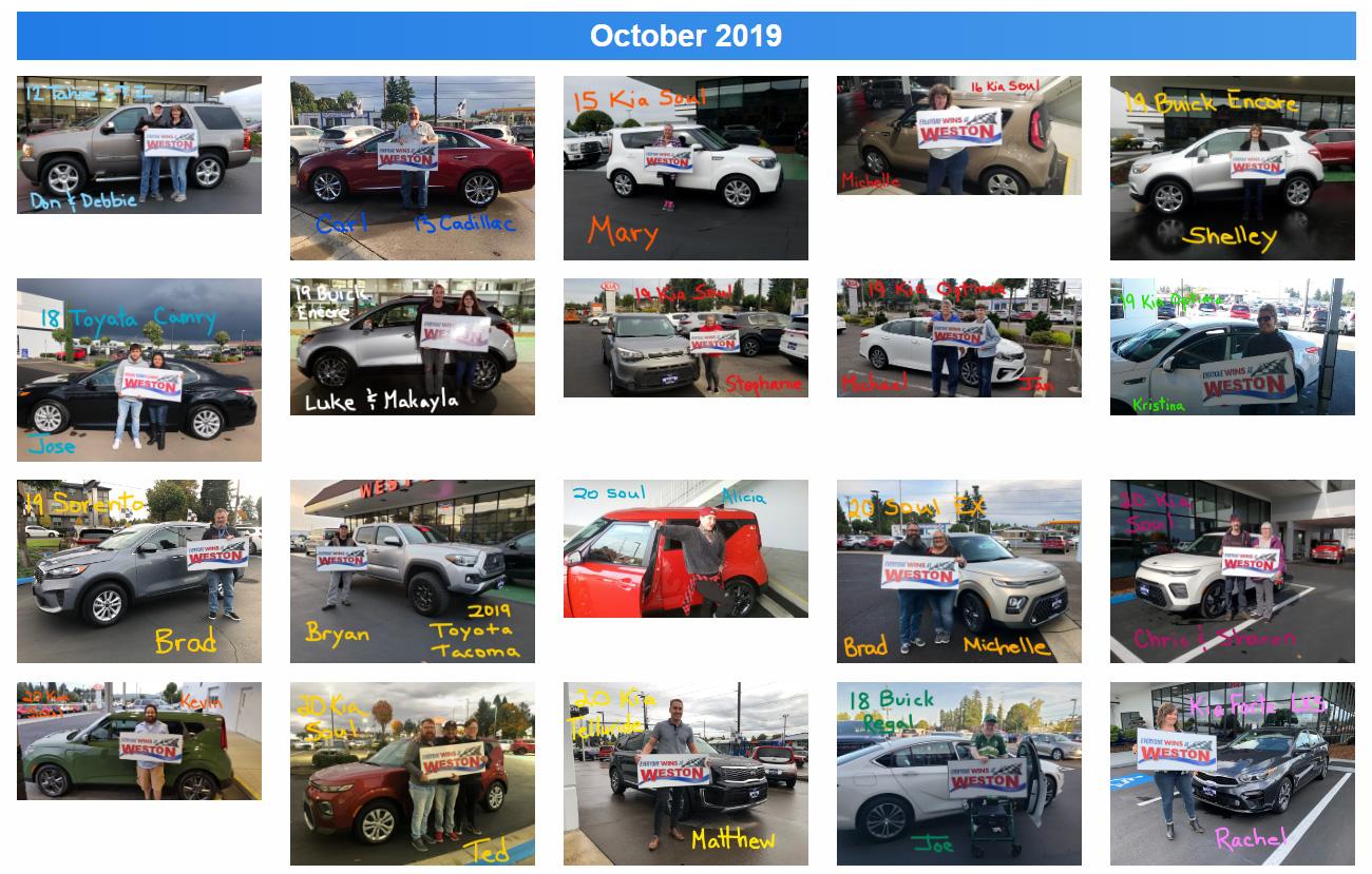 October 2019 Winners