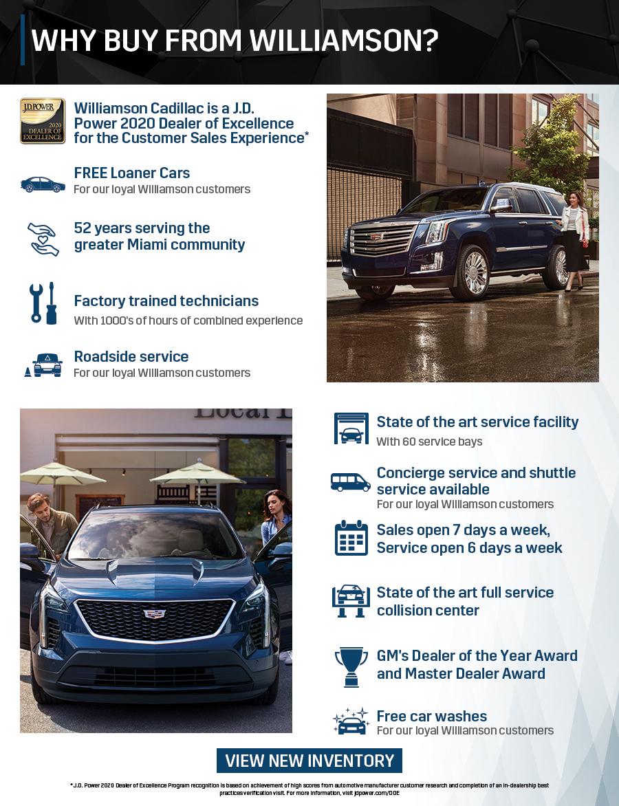 Williamson Cadillac is a MIAMI Cadillac dealer and a new car and used
