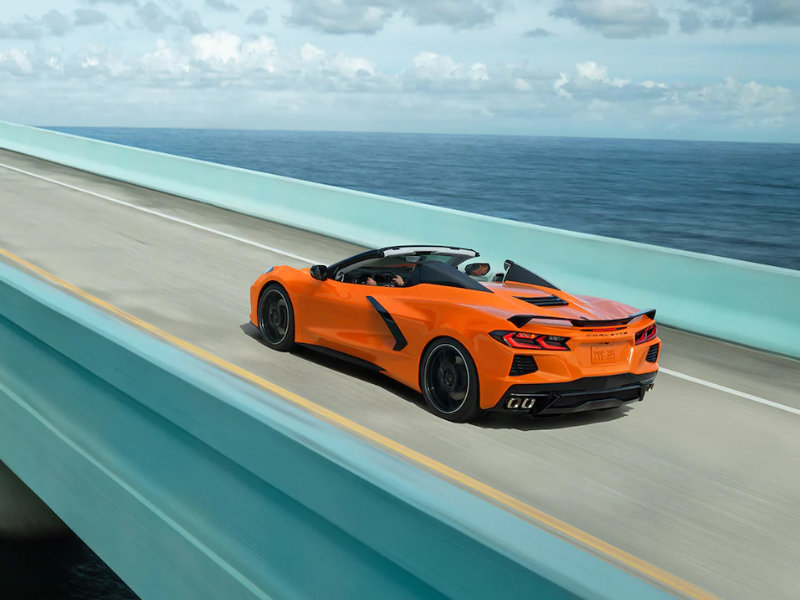 Research trim levels on a 2022 Chevrolet Corvette near Brentwood CA