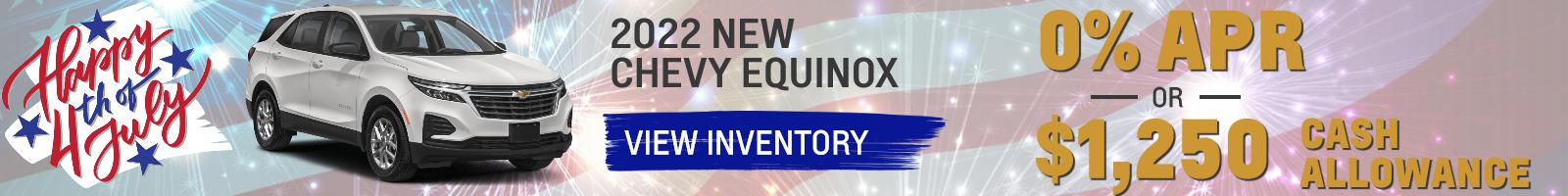 2022 EQUINOX. 0% APR OR $1,250 CASH ALLOWANCE.