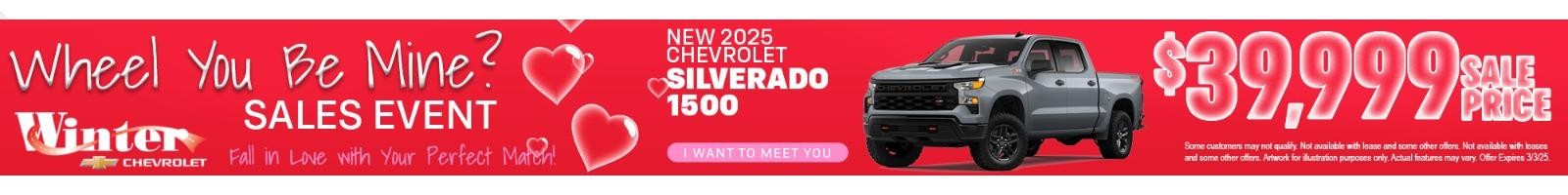 New 2025 Chevrolet Silverado 1500 That's $6,041 Total Savings Off MSRP
$39.999 Sale Price