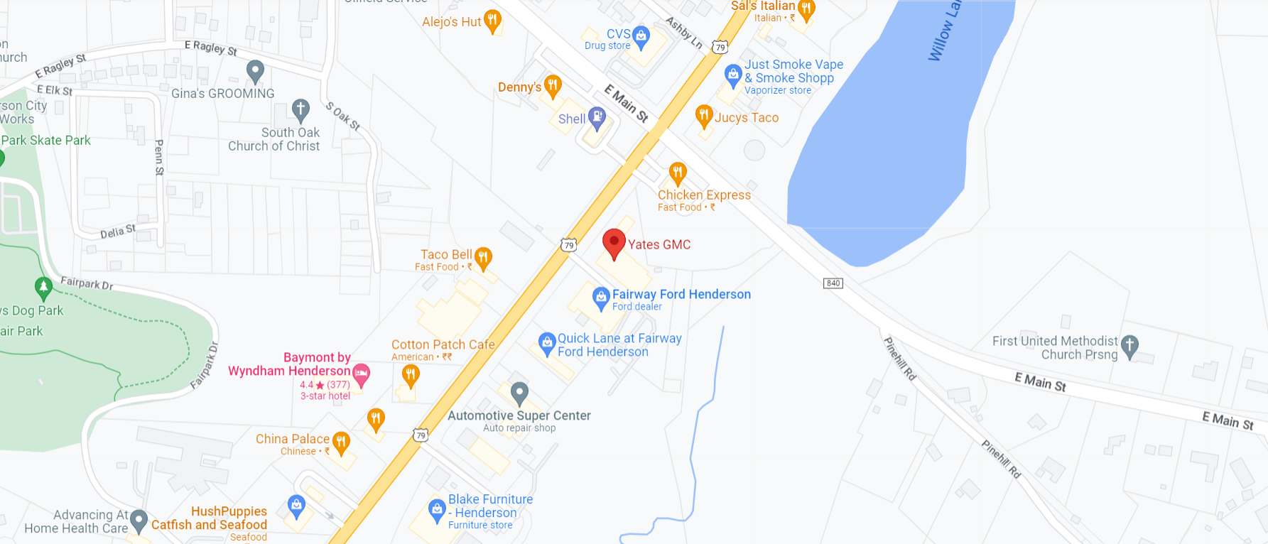 Visit Yates GMC HENDERSON, Check Opening Hours and Driving Directions