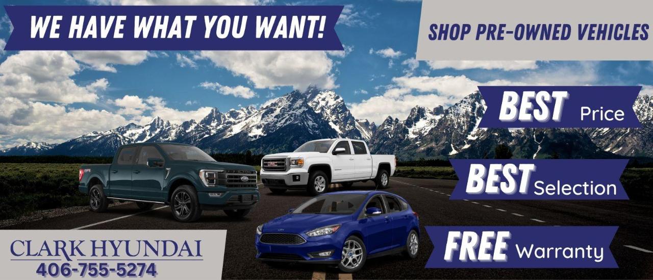 Clark Hyundai is a Kalispell Hyundai dealer and a new car and used car
