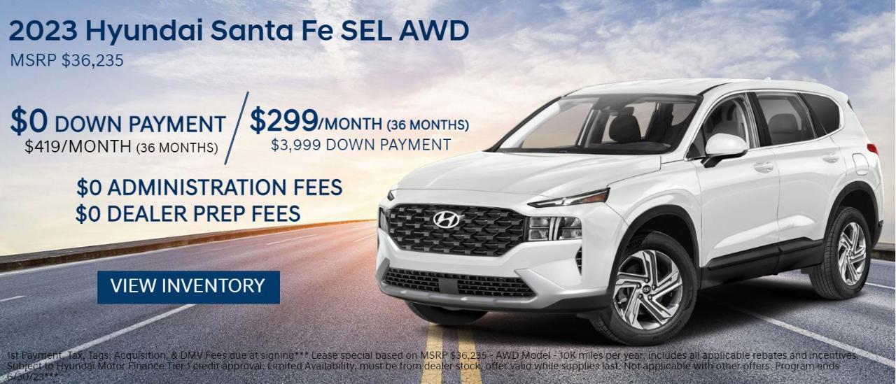 Specials and Deals on New Hyundai Models