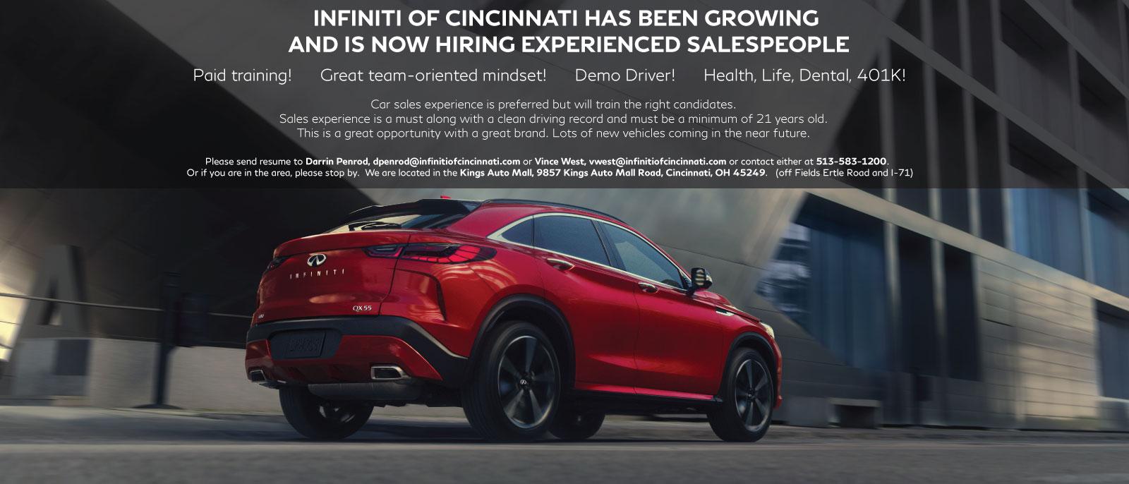 Infiniti Of Cincinnati Is A Cincinnati Infiniti Dealer And A New Car And Used Car Cincinnati Oh Infiniti Dealership Employmentopportunity