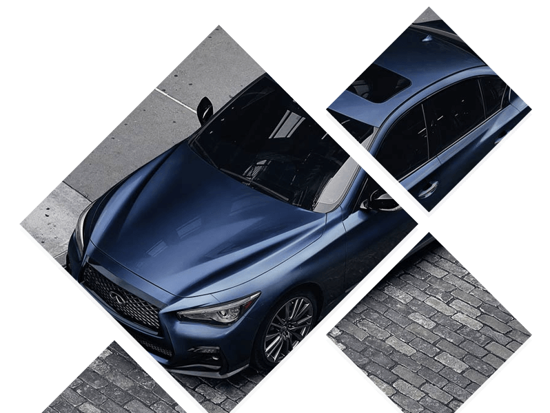 Collage cut-out of 2022 INFINITI Q50