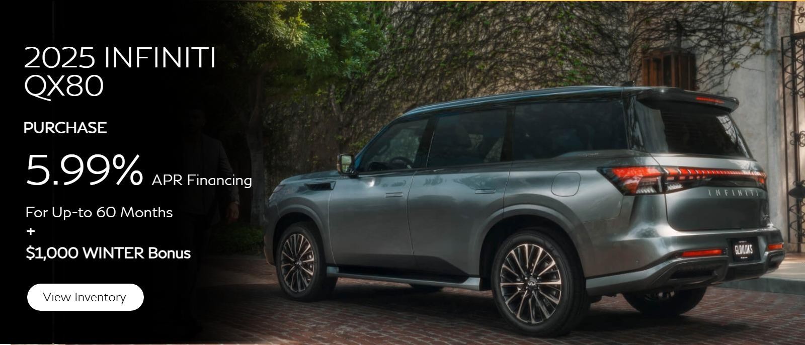 2025 QX80 5.99% APR financing for 60 months