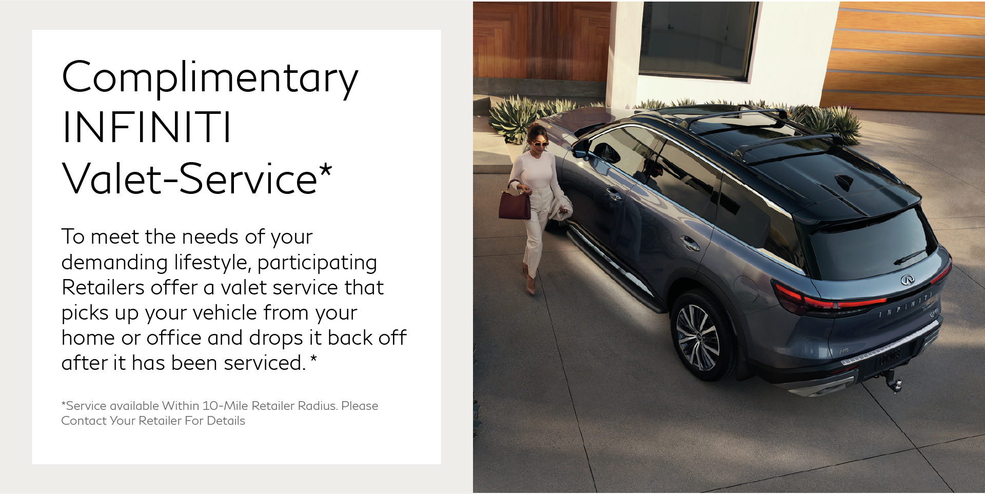 Complimentary INFINITI Valet-Service 