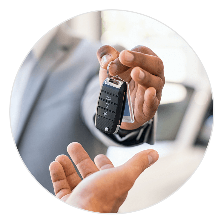handing over the car keys