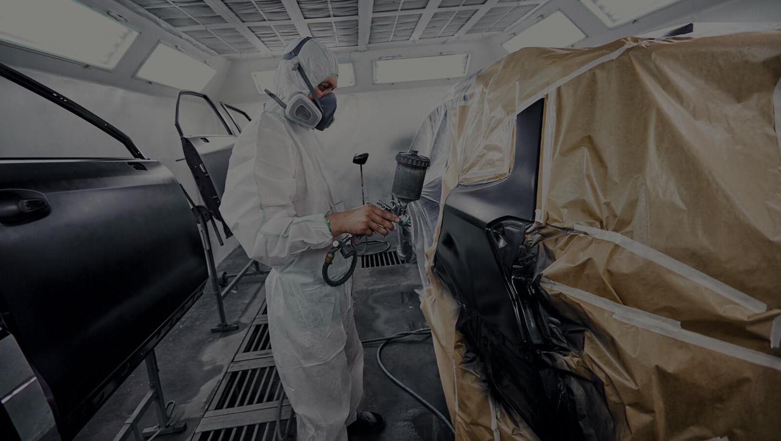 Service mechanic working on an engine