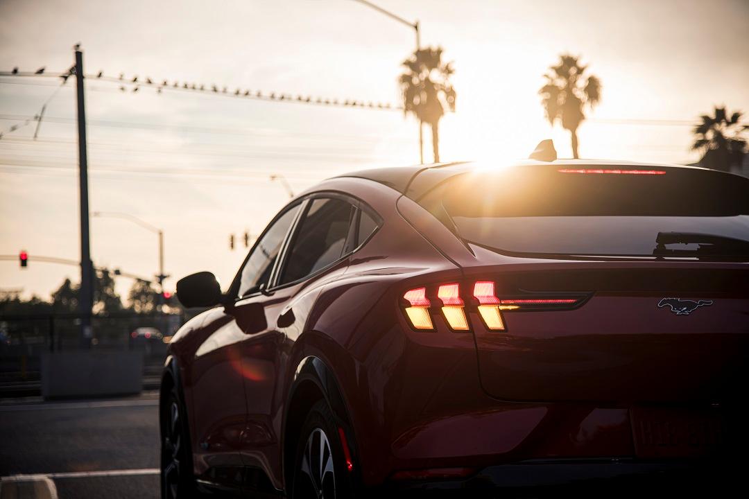 2021 ford mustang mach-e rear view