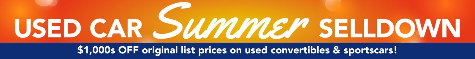 Used Car Summer Selldown