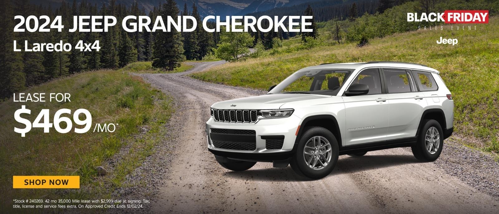 2024 Jeep Grand Cherokee lease for $469