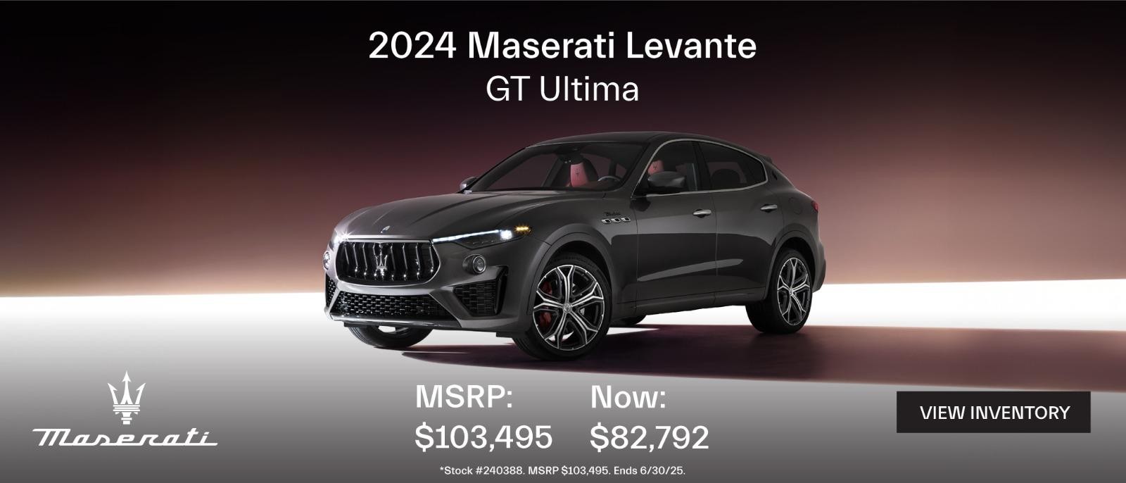 2024 Maserati Levante 
MSRP: $103,495
Now: $82,792