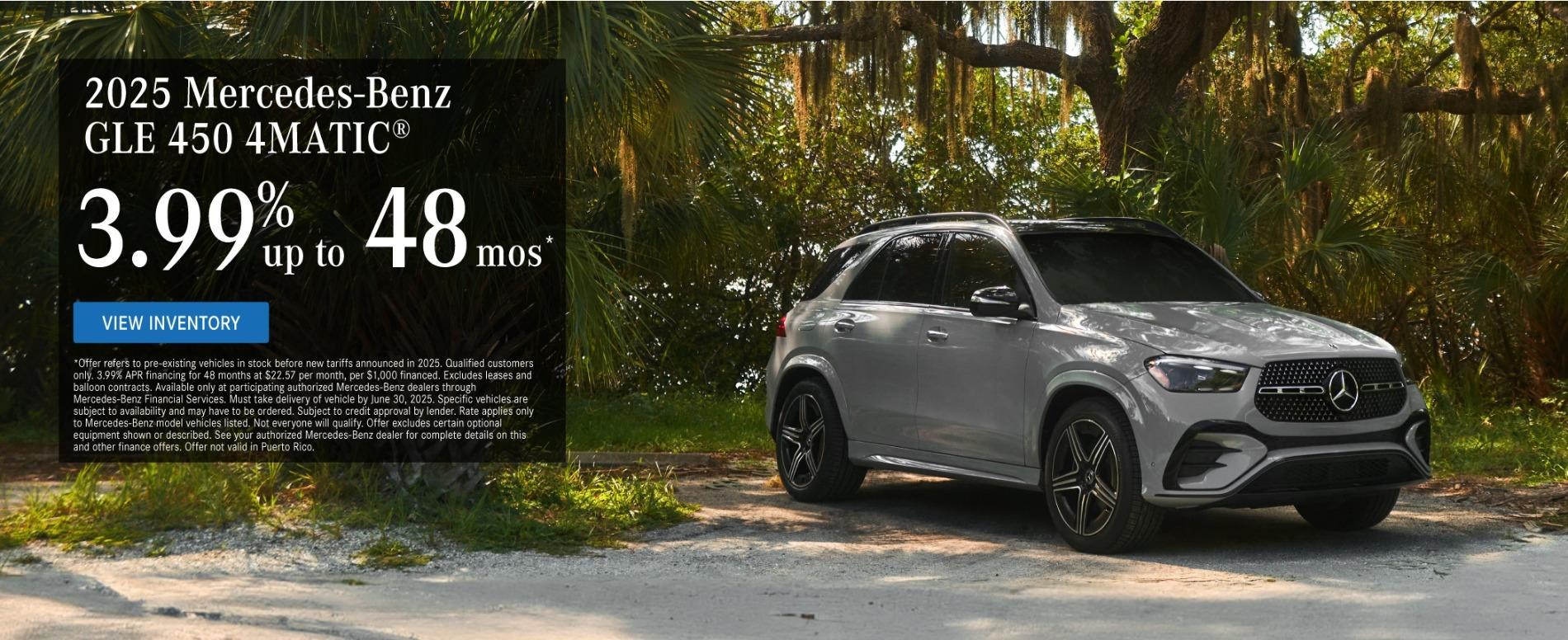 2025 Mercedes-Benz GLE 450 4Matic 3.99% up to 48 Months