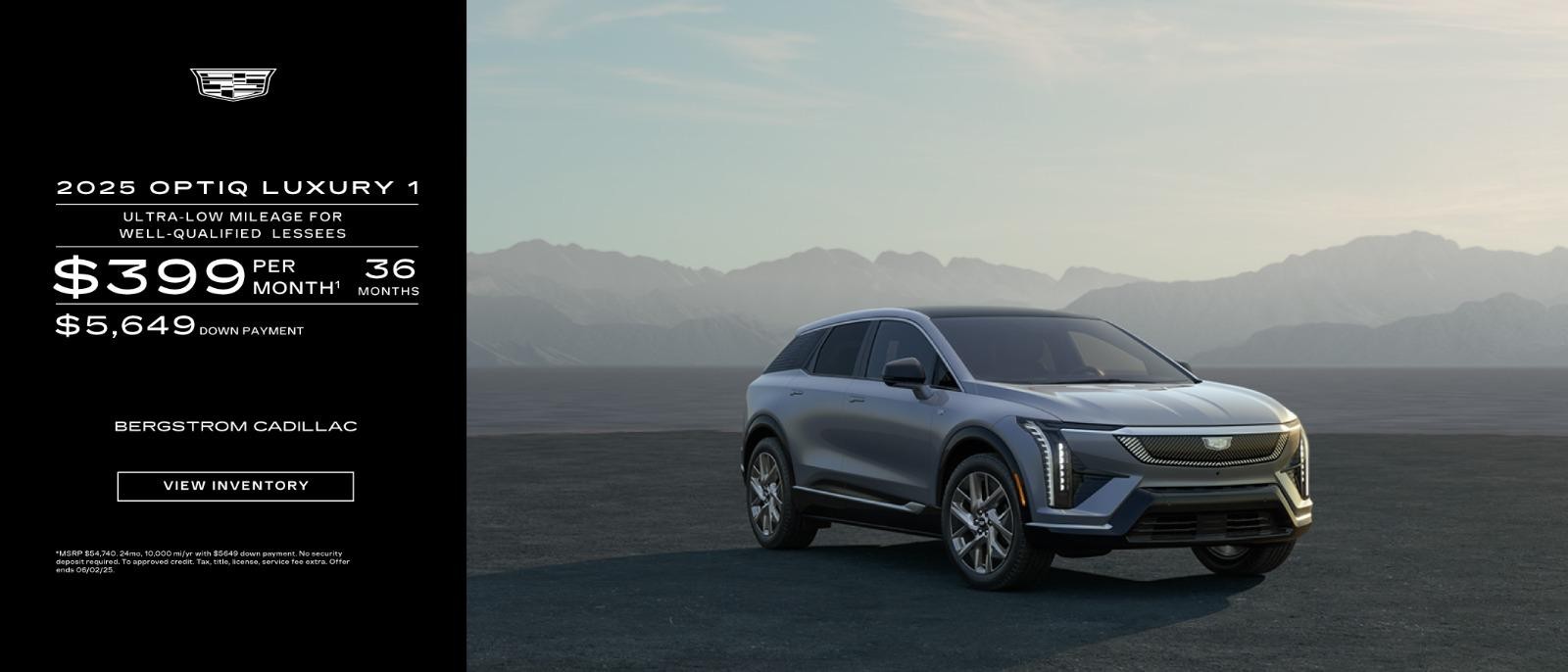 2024 Cadillac optiq Luxury $399/mo for 36 months