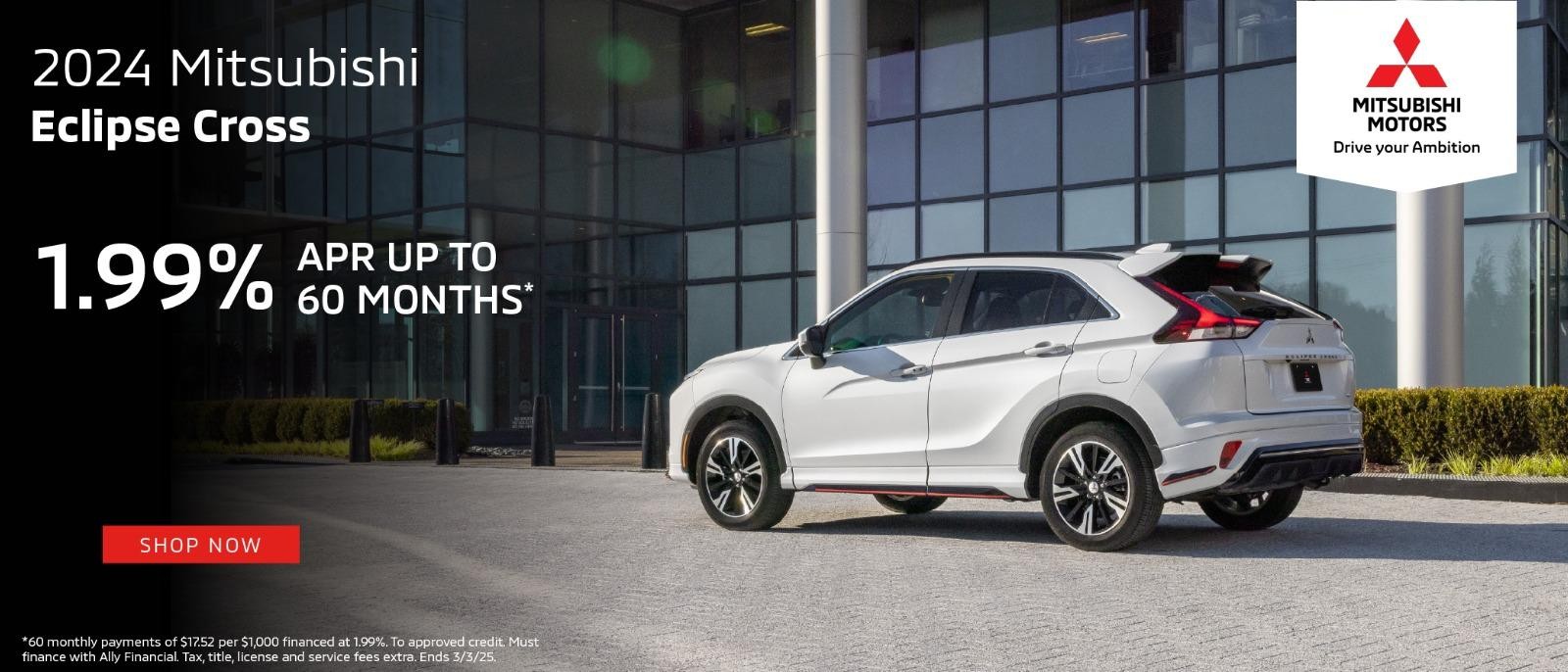 2024 Mitsubishi eclipse cross 1.99% APR for 60 months