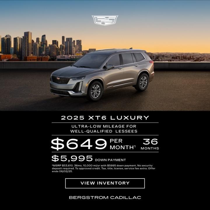 2025 Cadillac XT6 $649 per month