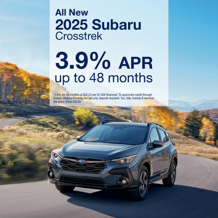 2025 Subaru Crosstrek 3.9% for 48 months