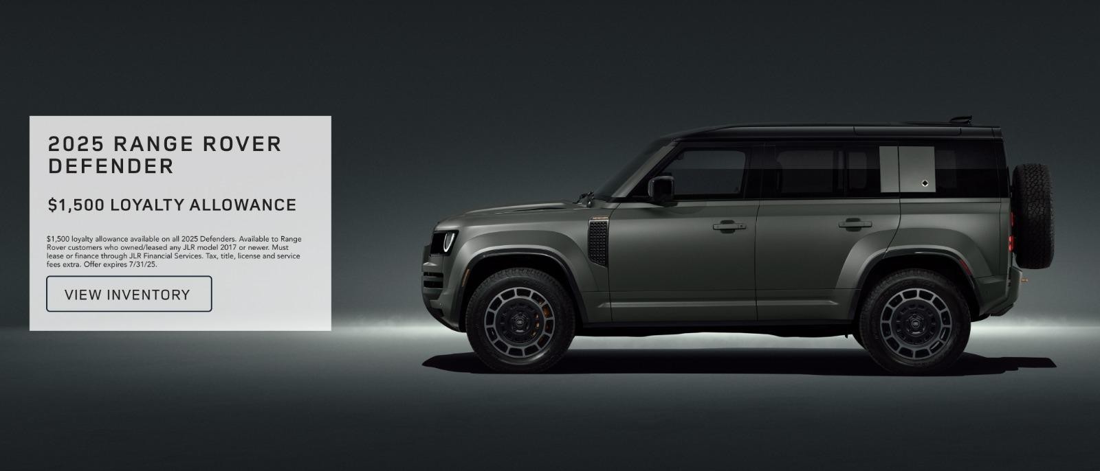 2025 Range Rover Defender | 1,500 Loyalty Allowance