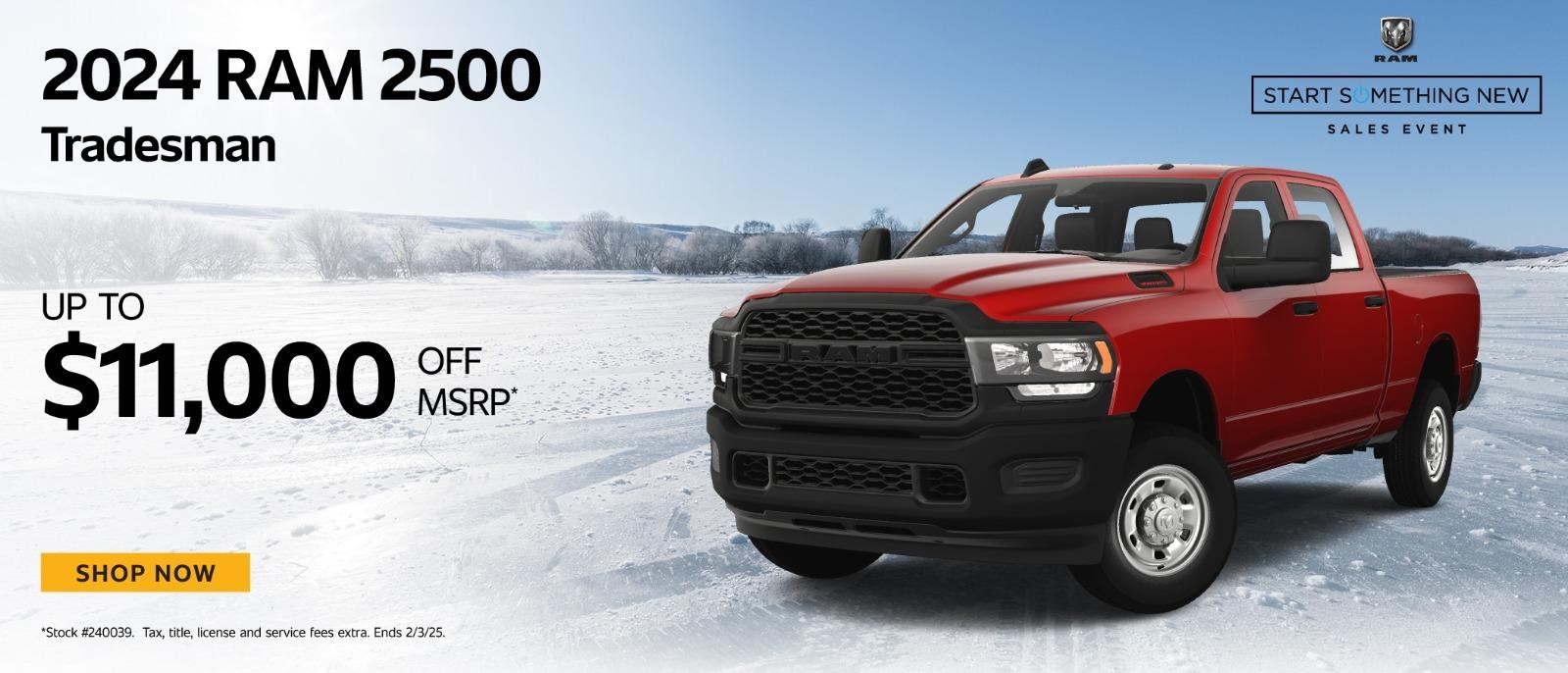 2024 Ram 2500 Tradesman up to $11,000 off MSRP