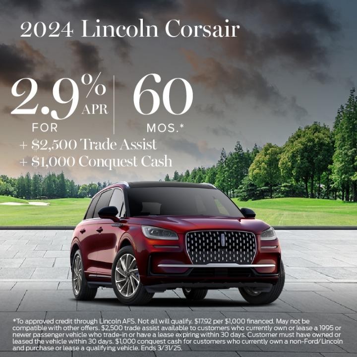 2024 Lincoln Corsair | 2.9% APR for 60 months