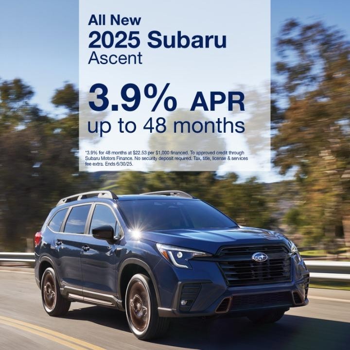 2025 Subaru Ascent 3.9% for 48 months*