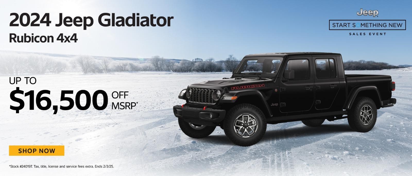 2024 Jeep Gladiator Rubicon 4*4 up to $16,500 OFF MSRP