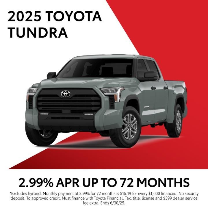 2025 Toyota Tundra 2.99% APR for 72 Months